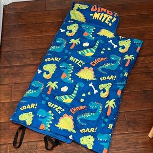 NWOT Toddler Nap Mat with Pillow and Blanket Dinosaur Print
